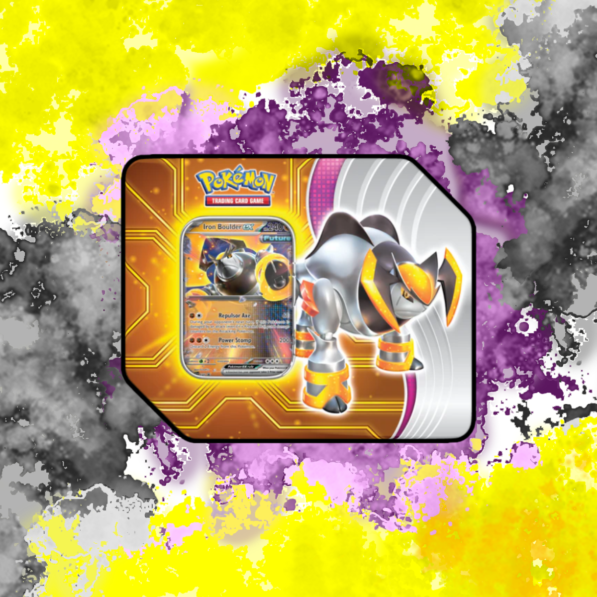 (English) Pokémon - 2025 Iron Boulder ex Tin