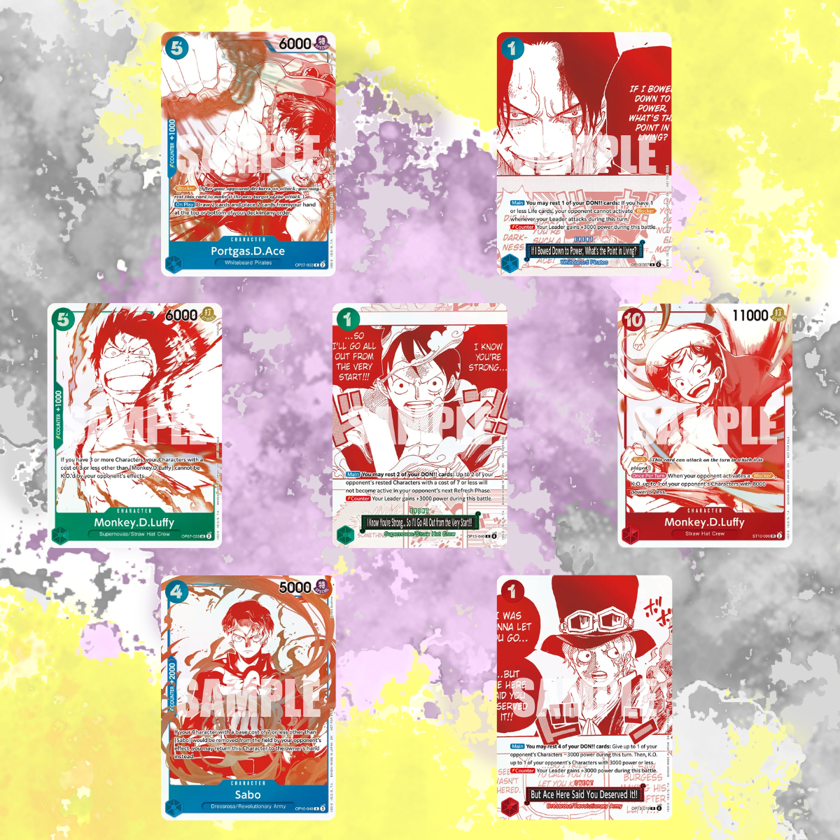 (English) One Piece - 3rd Anniversary Treasure Campaign - 7 Card Set