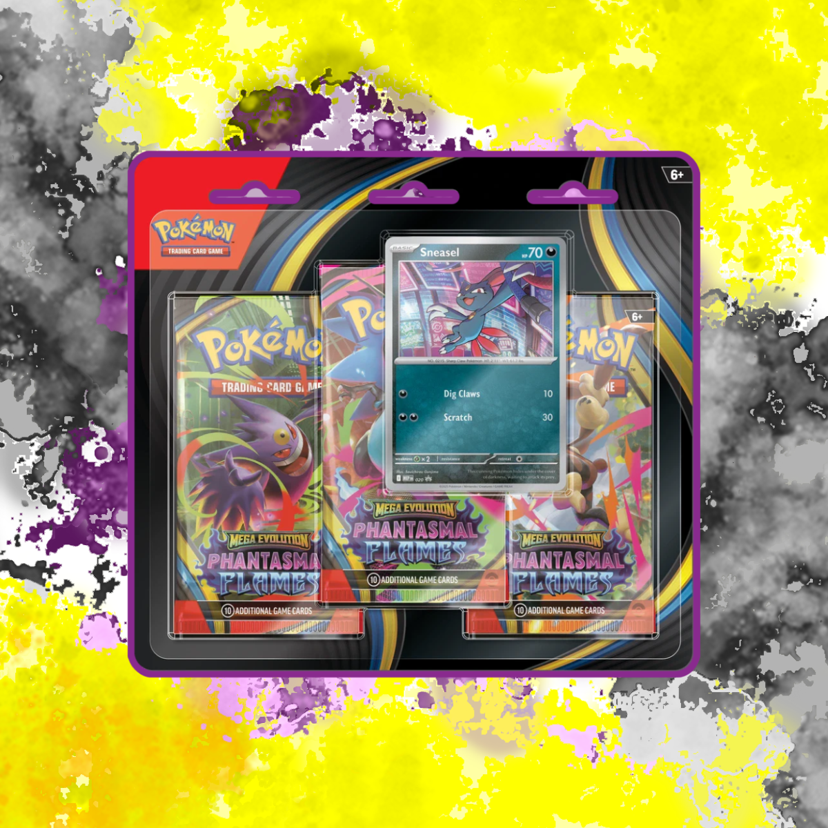 (English) Pokémon - Phantasmal Flames - 3-Pack Blister (Sneasel)